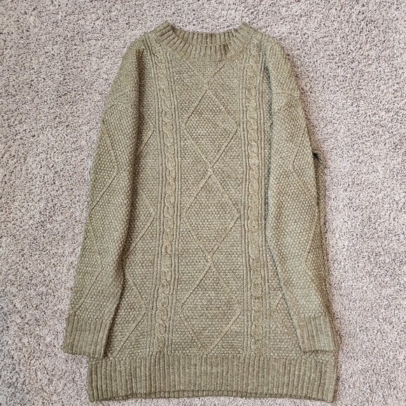 Cable Knit Sweater Dress in green size small - Picture 4 of 10